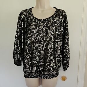 Vintage NWT Cindy Collens Mettalic Top Size M
